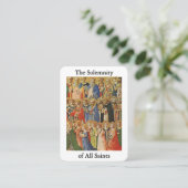 Die feierliche Gebetskarte aller Heiligen Platzkarte (Stehend Vorderseite)