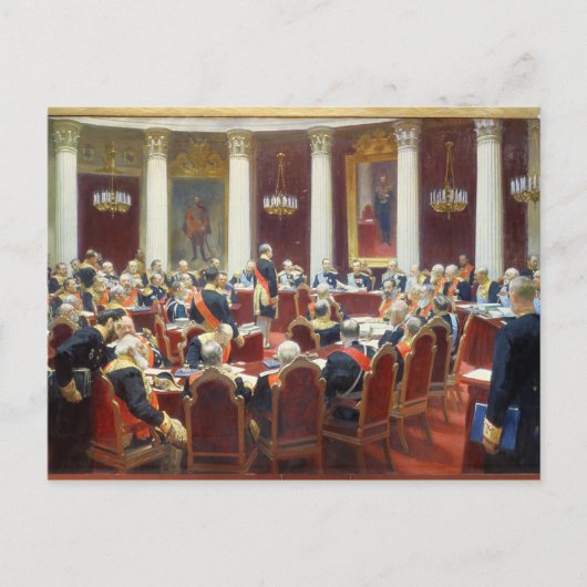 Die feierliche Tagung des Rates (Staat) Postkarte (Vorderseite)