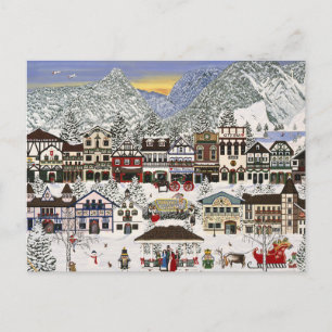 Die Feiertage in Leavenworth feiern Feiertagspostkarte