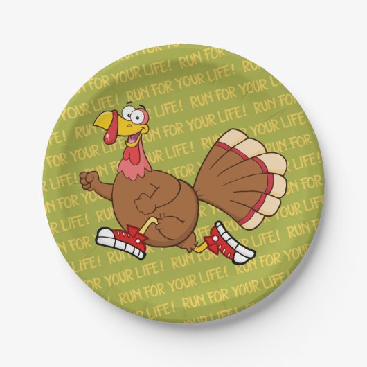 Die Feiertags-Türkei-Cartoon Pappteller (Vorderseite)