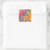 Die Feiertagshörner - Quadratischer Aufkleber (Tasche)