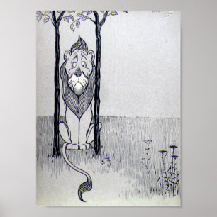 Die feige Löwe Poster