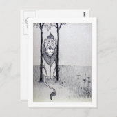 Die feige Löwe Postkarte (Vorne/Hinten)