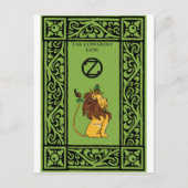 Die feige Löwe Postkarte (Vorderseite)