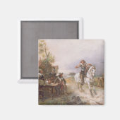 Die feindlichen Ansätze (Öl auf Leinwand) Magnet (Vorderseite/Rückseite)