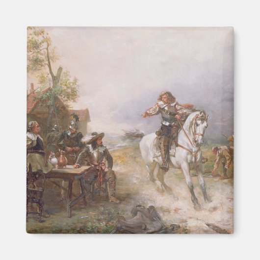 Die feindlichen Ansätze (Öl auf Leinwand) Magnet (Vorne)
