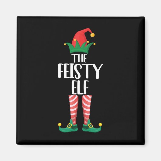 Die Feisty Elf Familie Matching Group Weihnachtsgi Magnet (Vorne)
