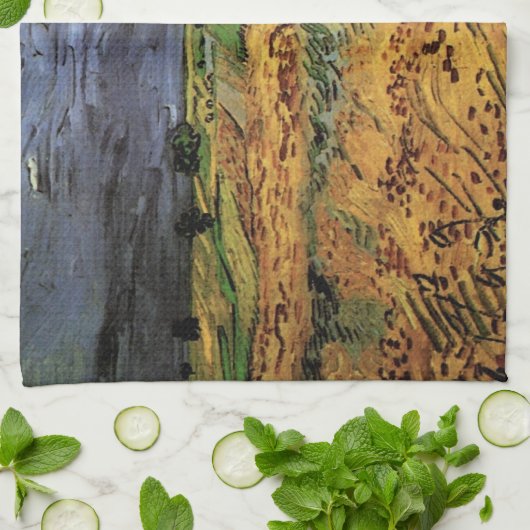 Die Felder von Vincent van Gogh Geschirrtuch (Gefaltet)