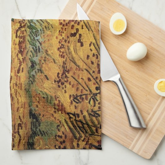 Die Felder von Vincent van Gogh Geschirrtuch (Viertel Falte)