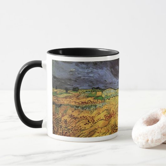 Die Felder von Vincent van Gogh Tasse (Mit Donut)