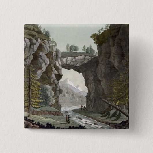 Die Felsen-Brücke, Virginia, von 'Le Costume Button (Vorderseite)