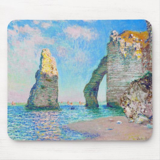 Die Felsennadel und der Porte d'Aval Claude Monet Mousepad (Vorne)