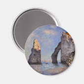 Die Felsennadel und die Porte d'Aval - C. Monet Magnet (Vorderseite/Rückseite)