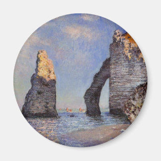 Die Felsennadel und die Porte d'Aval - C. Monet Magnet