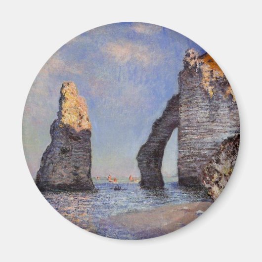 Die Felsennadel und die Porte d'Aval - C. Monet Magnet (Vorne)