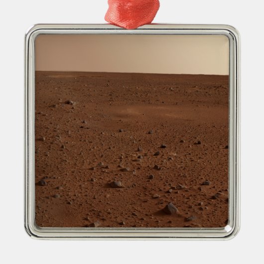 Die felsige Oberfläche der Mars Silbernes Ornament (Vorne)