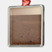 Die felsige Oberfläche der Mars Silbernes Ornament (Links)