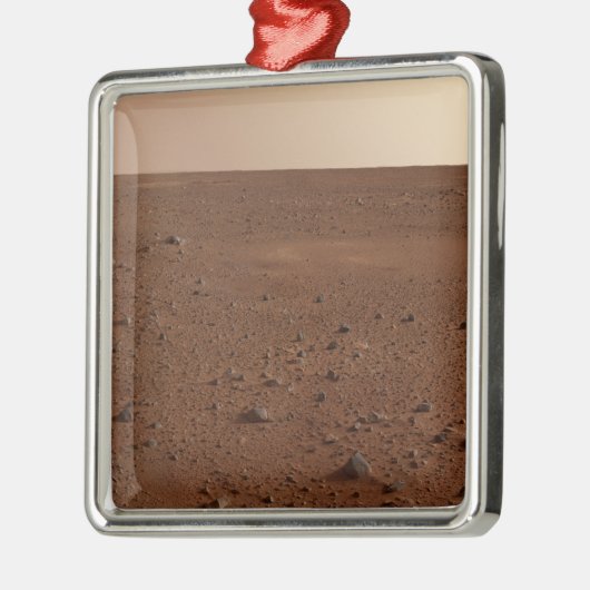 Die felsige Oberfläche der Mars Silbernes Ornament (Links)