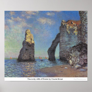 Die felsigen Klippen von Étretat durch Claude Poster