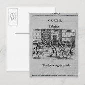 Die Fencing-Schule Postkarte (Vorne/Hinten)