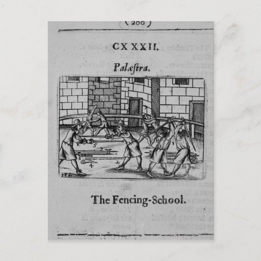 Die Fencing-Schule Postkarte (Vorderseite)