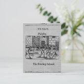 Die Fencing-Schule Postkarte (Stehend Vorderseite)