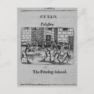 Die Fencing-Schule Postkarte