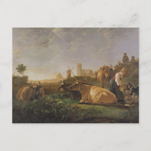 Die Fernsicht auf Dordrecht Postkarte