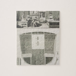 Die Fertigung eines Limousinestuhls in einem Puzzle