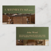 Die Fertigwaren der Tischlerei, Die Metallarbeiten Visitenkarte (Vorne/Hinten)