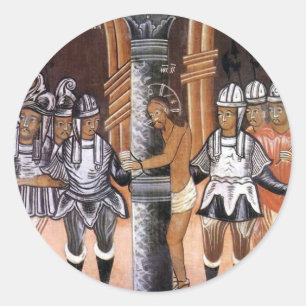 Die Festnahme des Jesus Christus circa mittlerem Runder Aufkleber