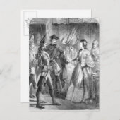 Die Festnahme von Caroline Matilda Postkarte (Vorne/Hinten)
