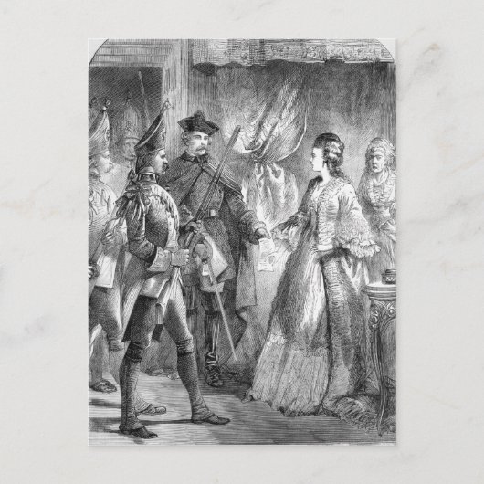 Die Festnahme von Caroline Matilda Postkarte (Vorderseite)
