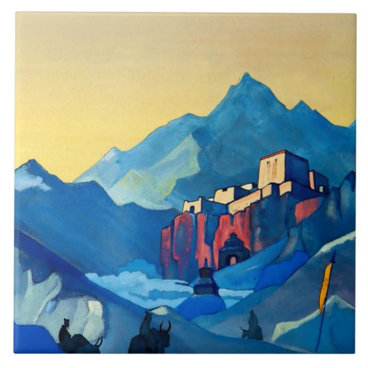 „Die Festung des Geistes“ von Nicholas Roerich Fliese (Vorderseite)