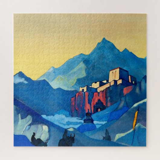 „Die Festung des Geistes“ von Nicholas Roerich Puzzle (Vertikal)