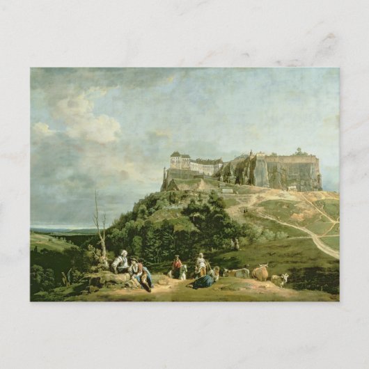 Die Festung Konigstein aus dem 18. Jahrhundert Postkarte (Vorderseite)