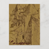 Die Festung von Carcassone Postkarte (Vorderseite)