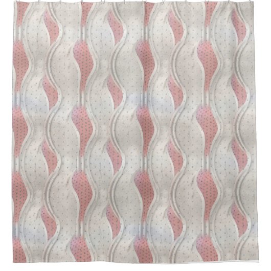 Die fette Metallic 3D Red Gray Texture Look Dusche Duschvorhang (Vorderseite)