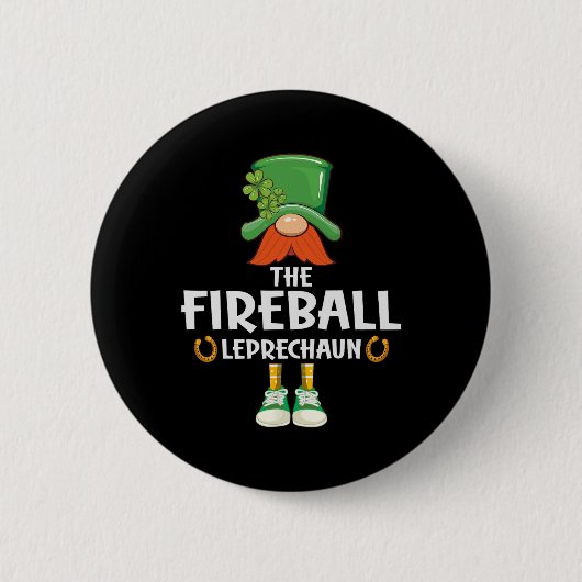 Die Feuer Leprechaun Saint Patrick's Day Party Button (Vorderseite)