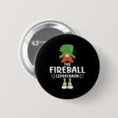 Die Feuer Leprechaun Saint Patrick's Day Party Button (Vorne & Hinten)