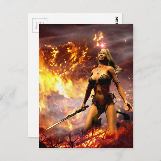 die Feuergöttin Postkarte (Vorne/Hinten)
