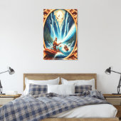 Die Feuerwehrleute verfrachteten sich auf ihr Boot Leinwanddruck (Insitu (Schlafzimmer))