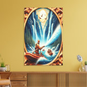 Die Feuerwehrleute verfrachteten sich auf ihr Boot Leinwanddruck (Insitu (Wohnzimmer))