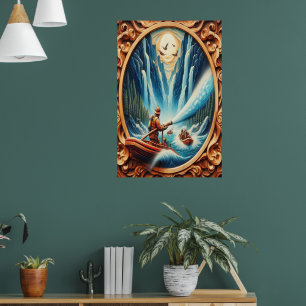 Die Feuerwehrleute verfrachteten sich auf ihr Boot Poster