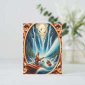 Die Feuerwehrleute verfrachteten sich auf ihr Boot Postkarte (Stehend Vorderseite)