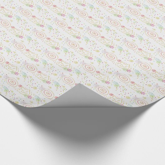 die Feuerwerke der Bärte deckten Geschenkpapier (Ecke)