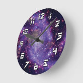 Die Feuerwerksgalaxie Weltraum-Foto Runde Wanduhr (Winkel)