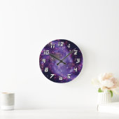 Die Feuerwerksgalaxie Weltraum-Foto Runde Wanduhr (Zuhause)