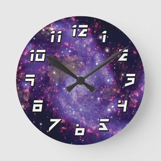 Die Feuerwerksgalaxie Weltraum-Foto Runde Wanduhr (Vorderseite)