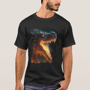 Die feurige Drachenmajestät in Power und Flammen T-Shirt